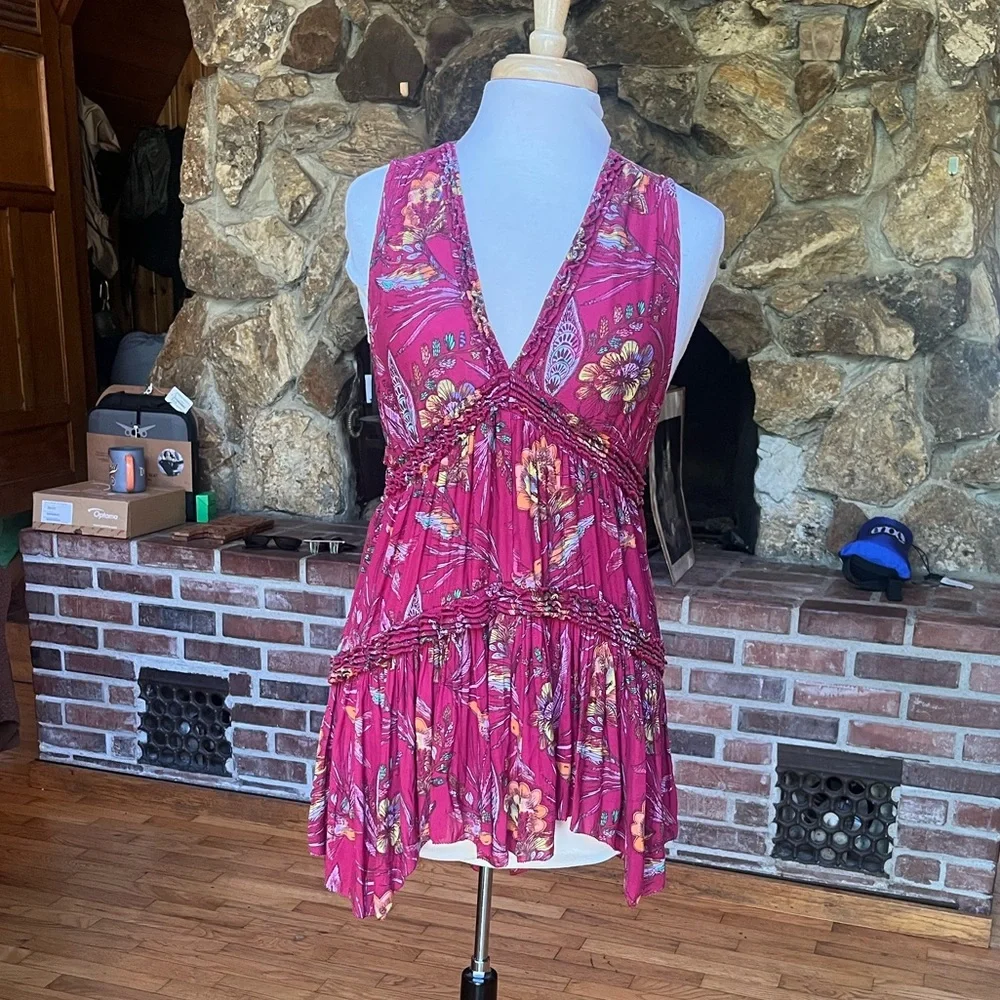 Free People Long Flowy Tank Top - Picture 1 of 11